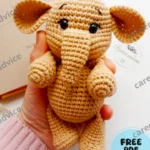 Amigurumi Elephant with Tightening on the Face